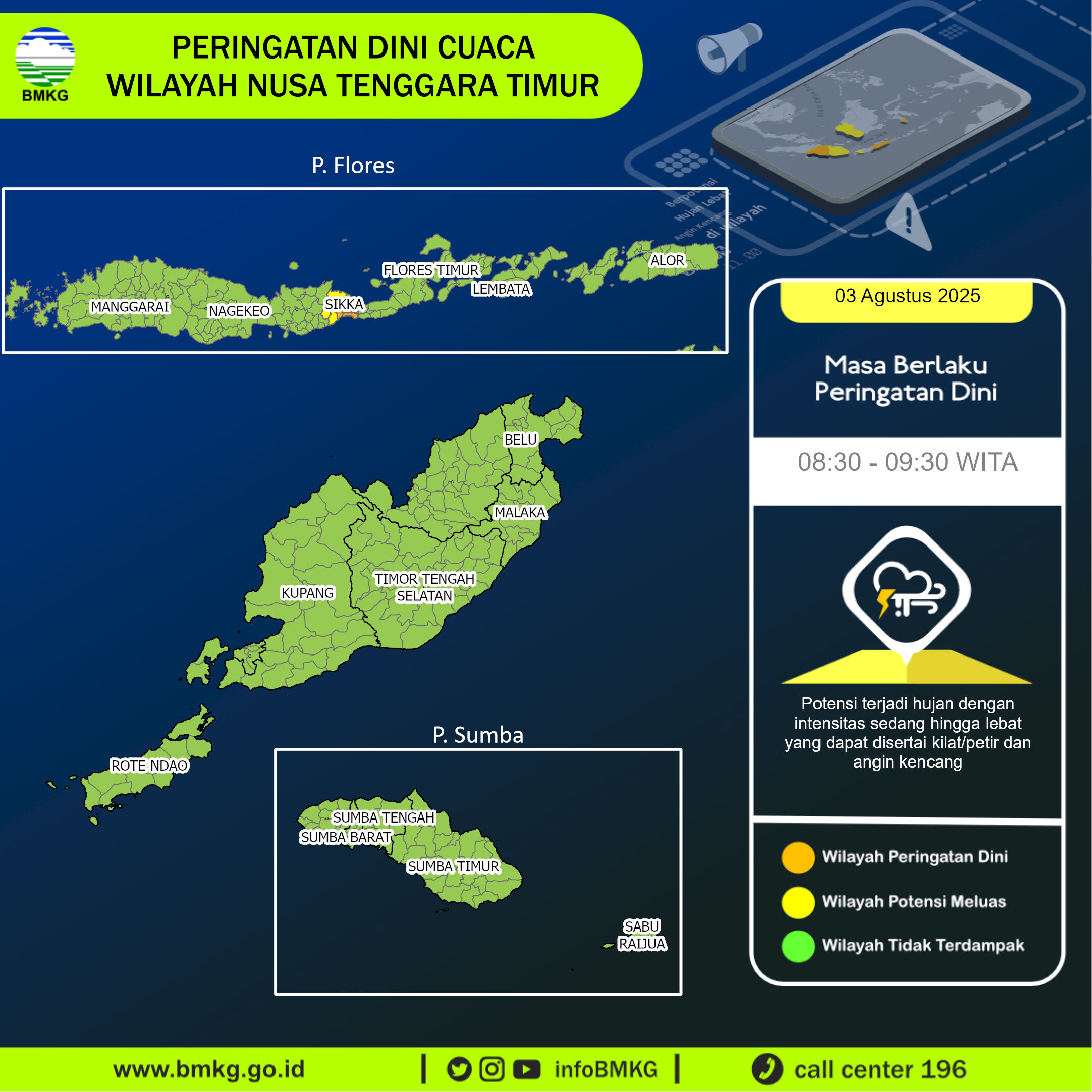 Peringatan Dini Cuaca Wilayah NTT