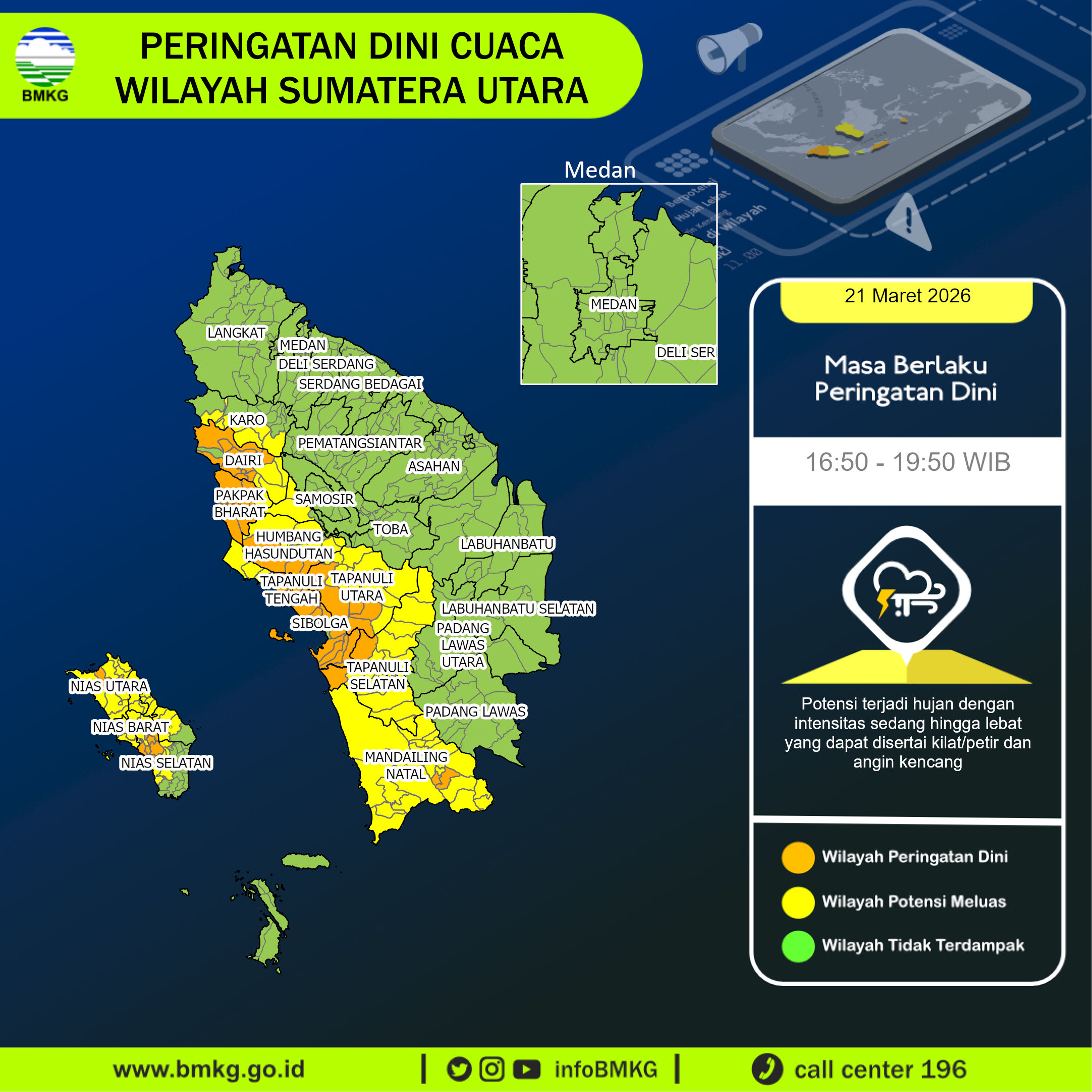 Infografik Peringatan Sumatera Utara
